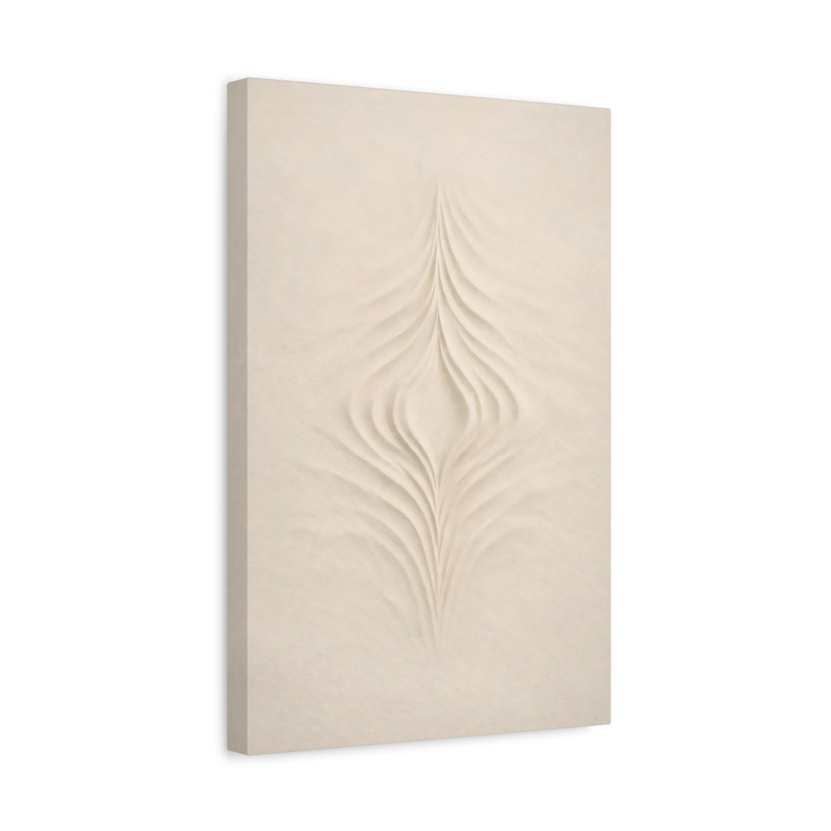 Abstract Waves Beige - Canvas Wall Art Print