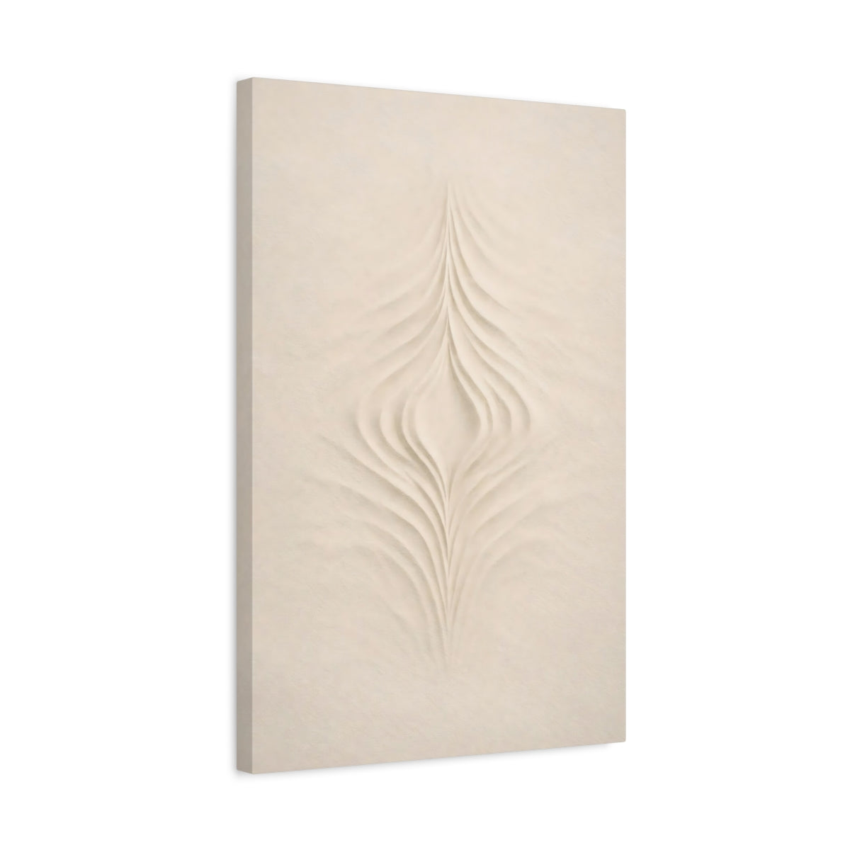 Abstract Waves Beige - Canvas Wall Art Print