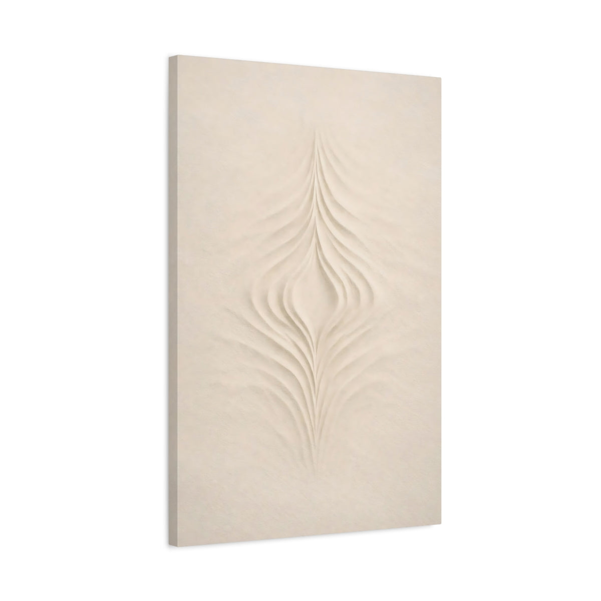 Abstract Waves Beige - Canvas Wall Art Print