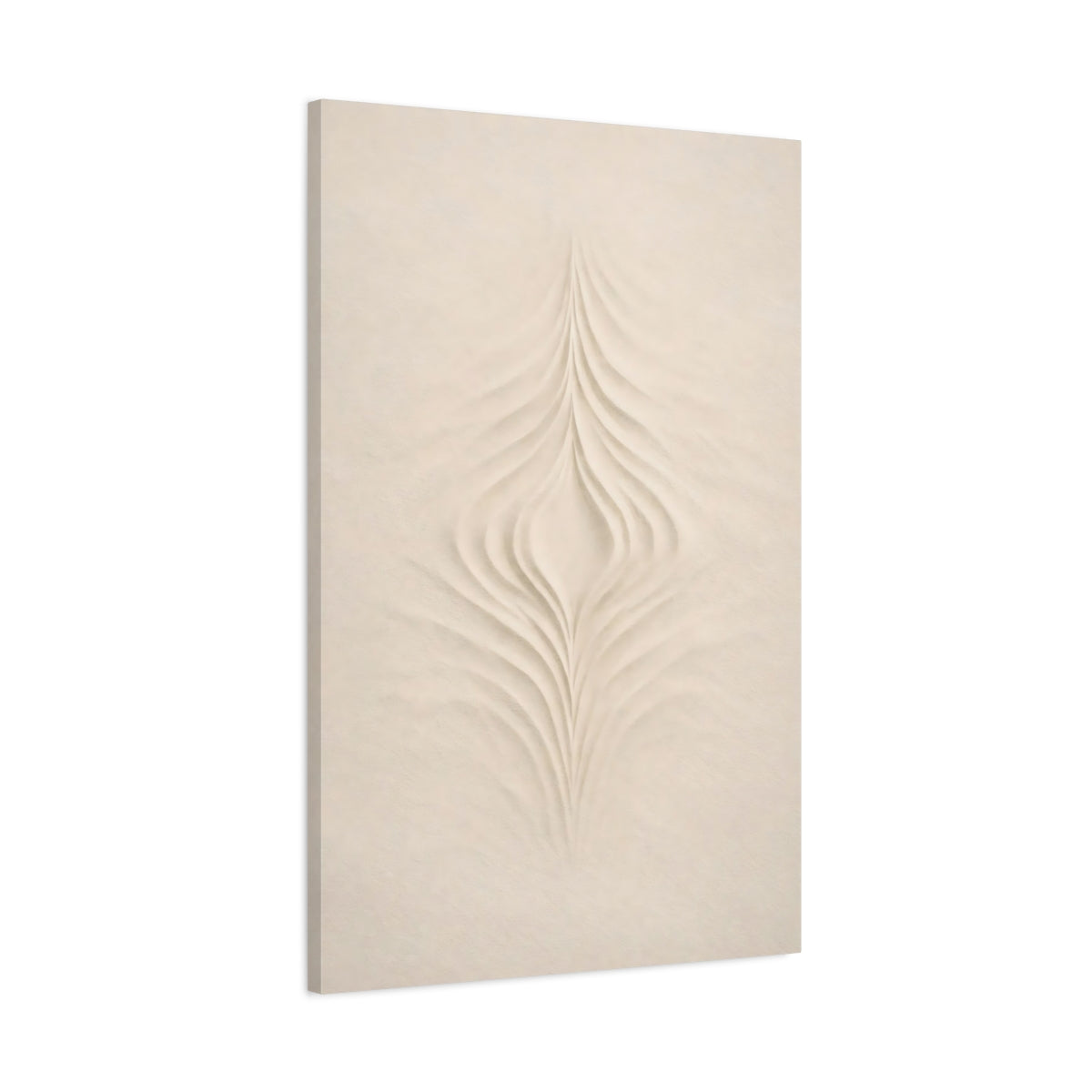 Abstract Waves Beige - Canvas Wall Art Print