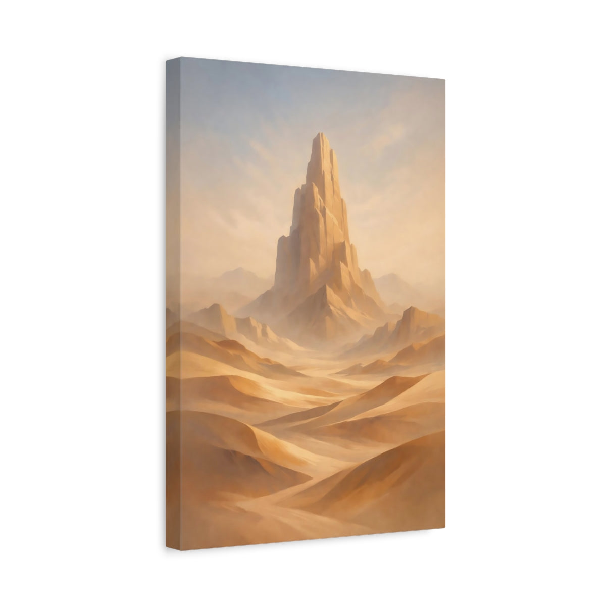 Side Mockup 4. Nature Desert Mountain Desert Landscape shown as stretched canvas wall art