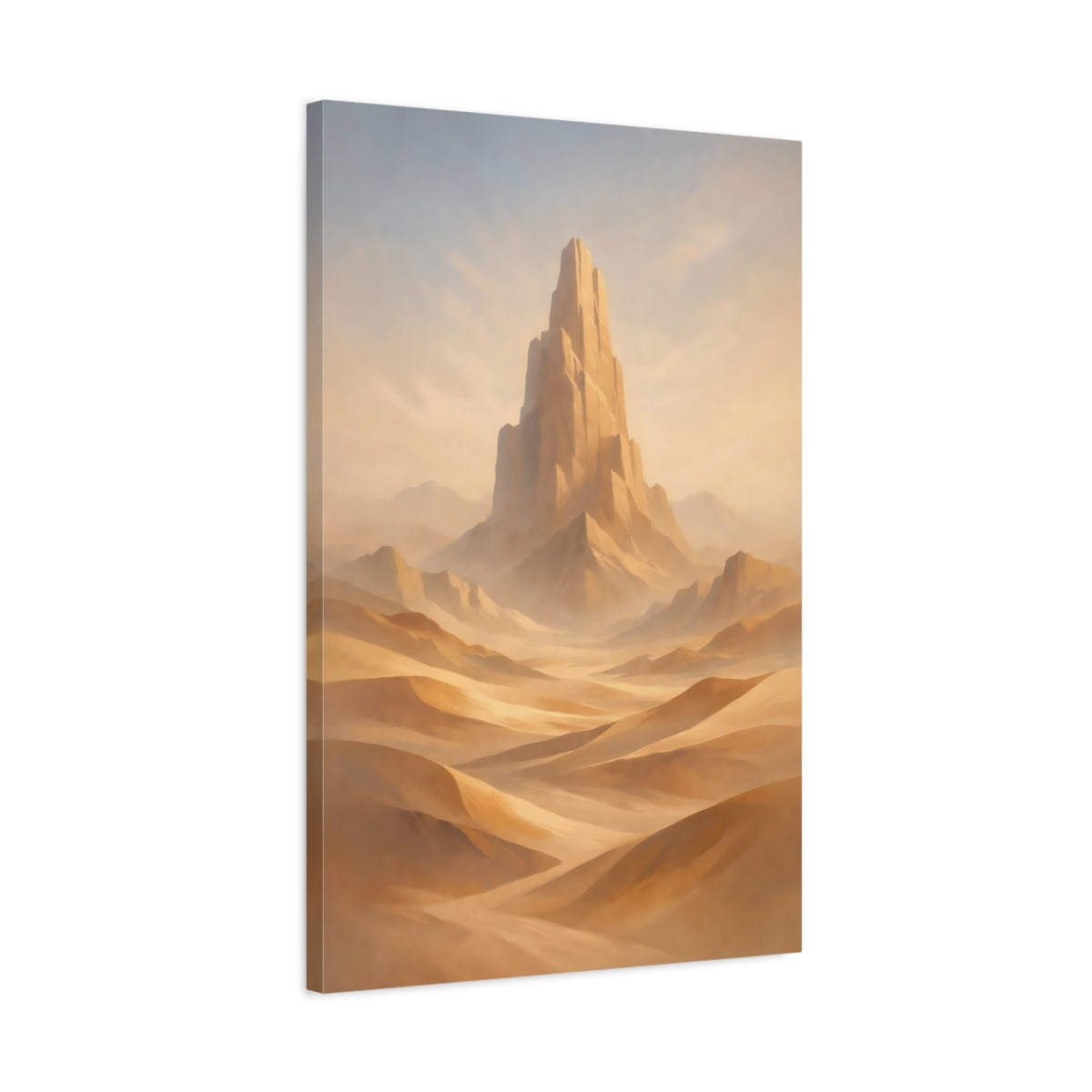 Side Mockup 2. Nature Desert Mountain Desert Landscape shown as stretched canvas wall art