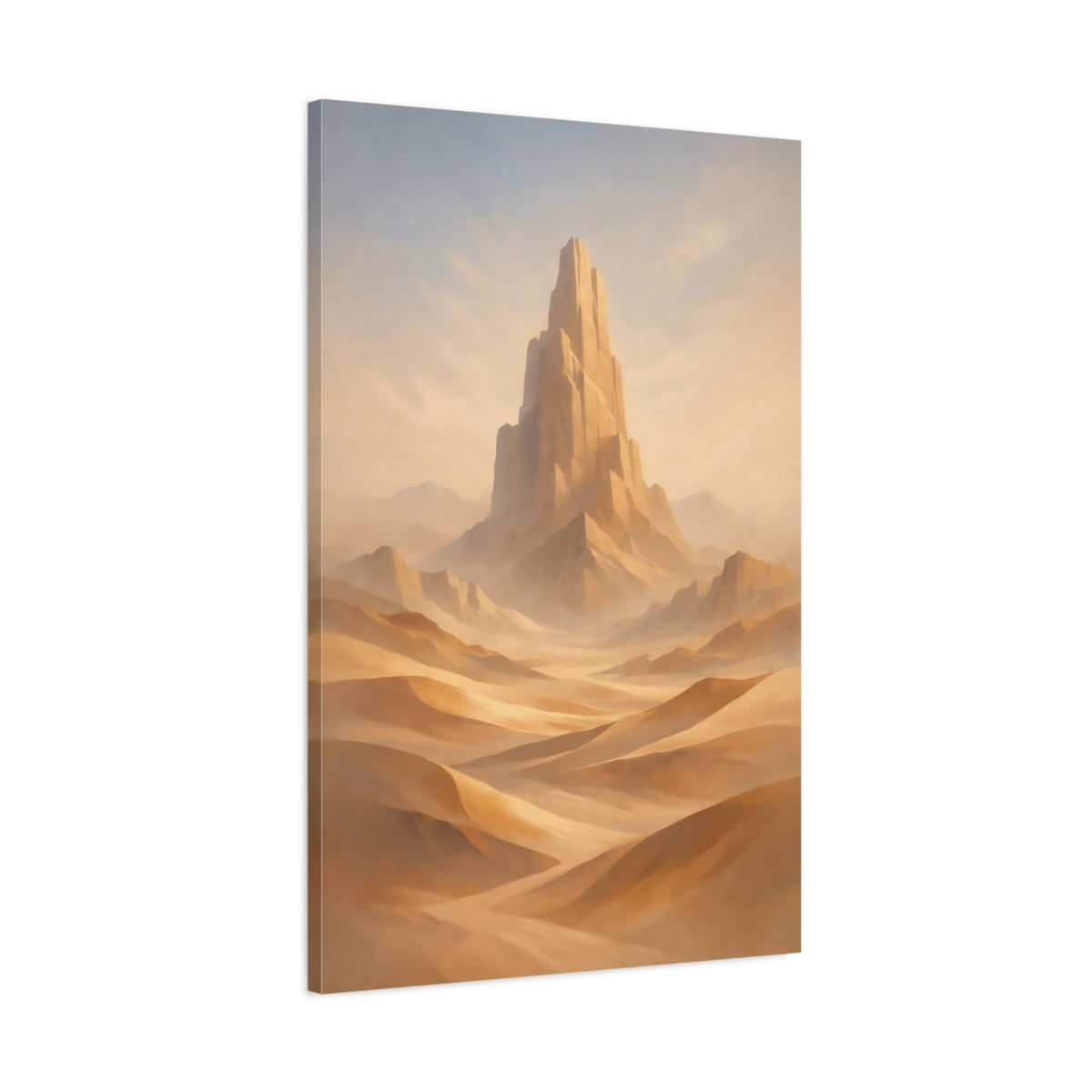 Side Mockup 1. Nature Desert Mountain Desert Landscape shown as stretched canvas wall art