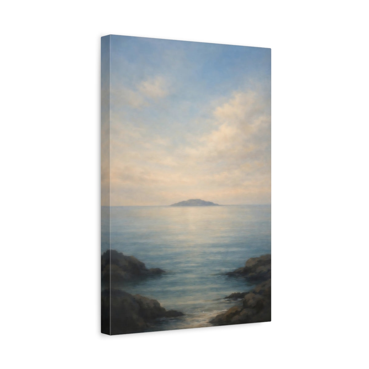 Side Mockup 4. Nature Seascape Coastal Landscape shown as stretched canvas wall art
