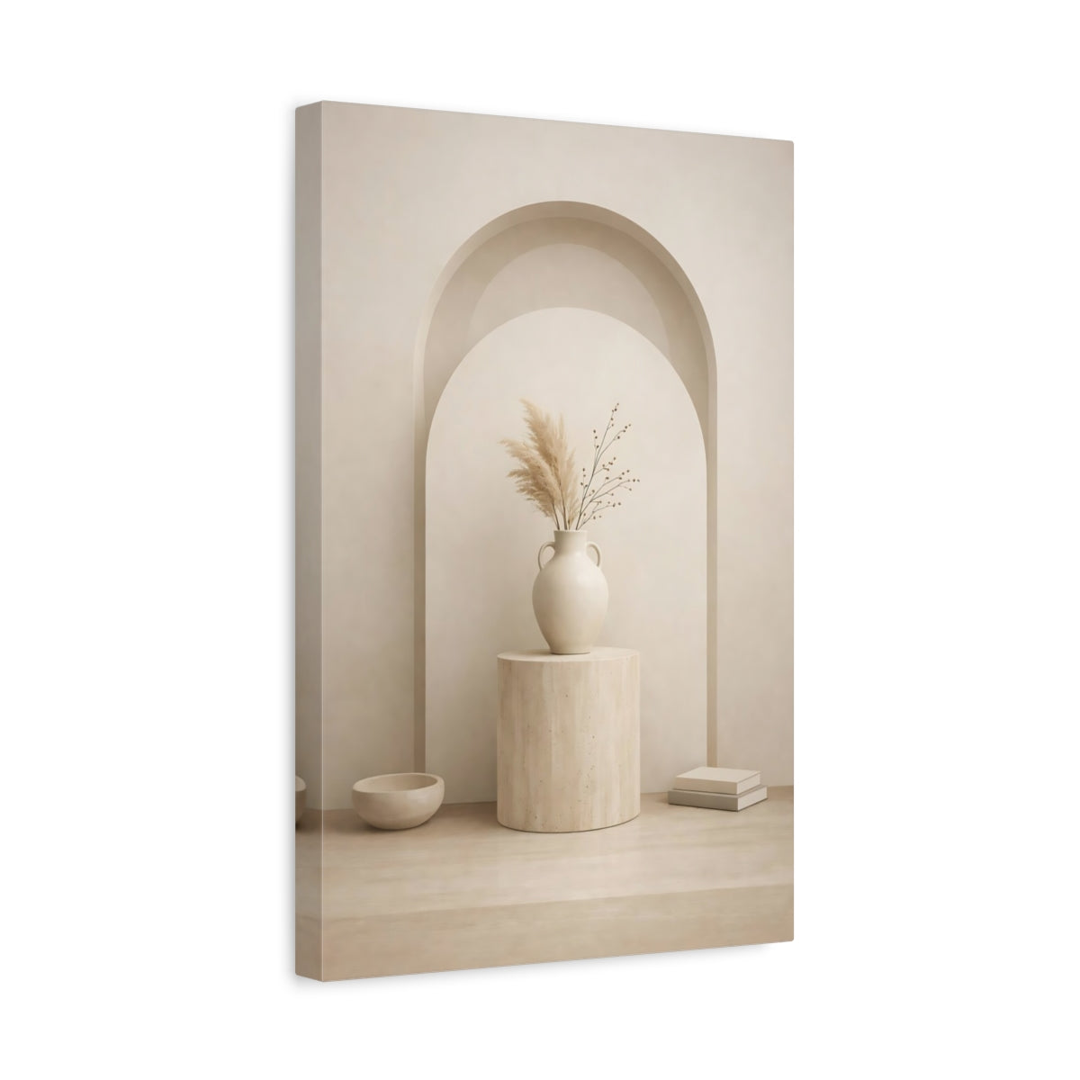 Nature Pampas Grass Beige - Canvas Wall Art Print