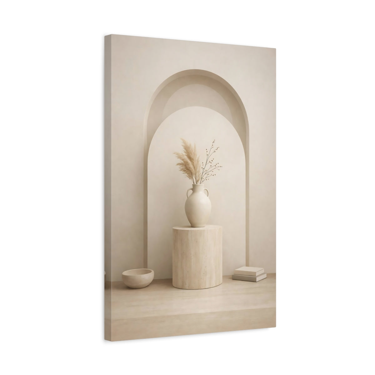 Nature Pampas Grass Beige - Canvas Wall Art Print