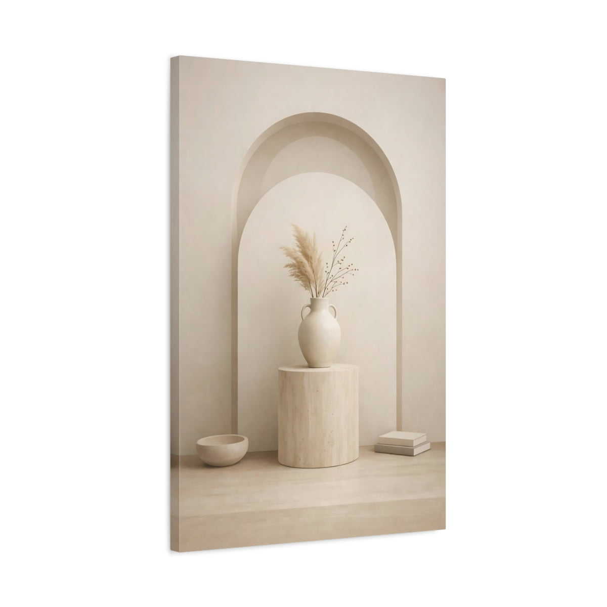 Nature Pampas Grass Beige - Canvas Wall Art Print