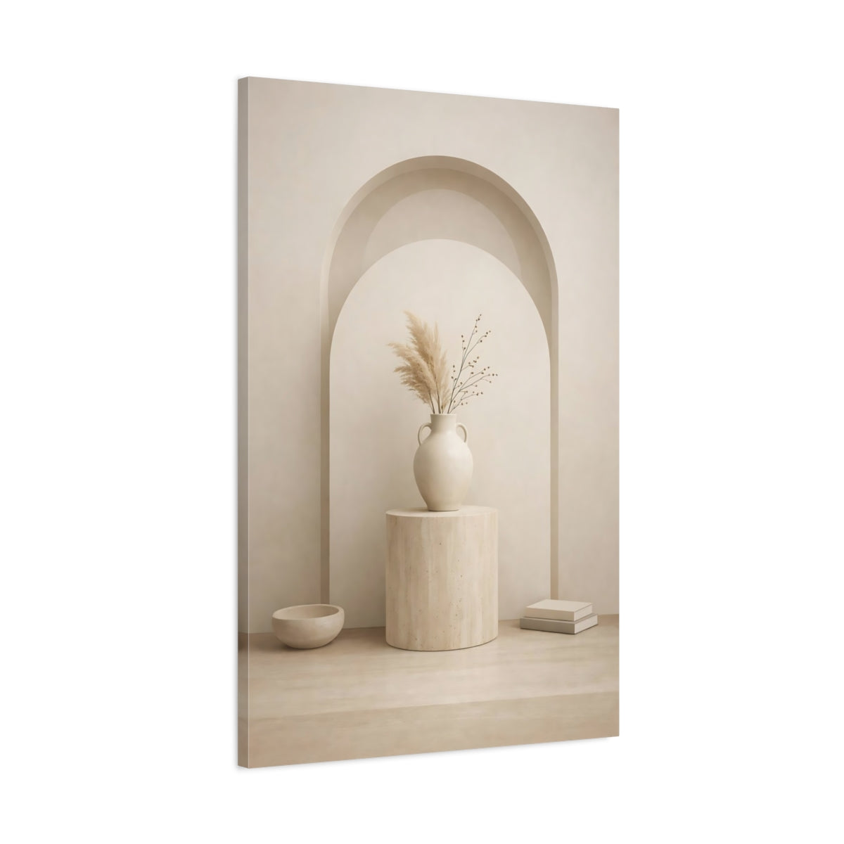 Nature Pampas Grass Beige - Canvas Wall Art Print