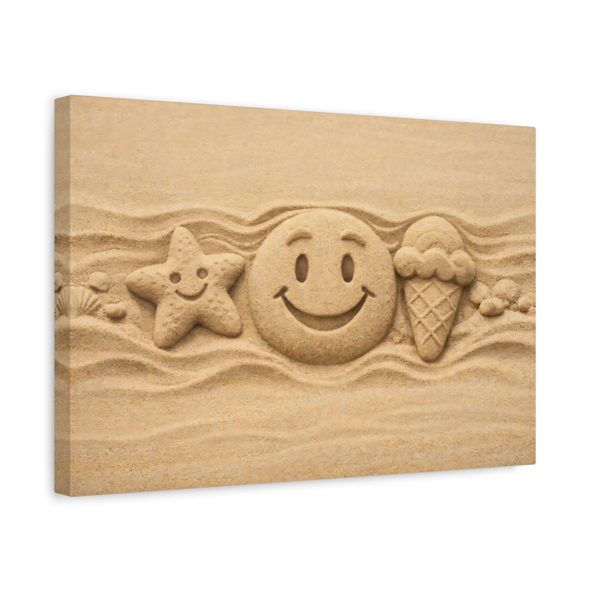 Nature Sand Sculptures Art Summer - Canvas Wall Art Print