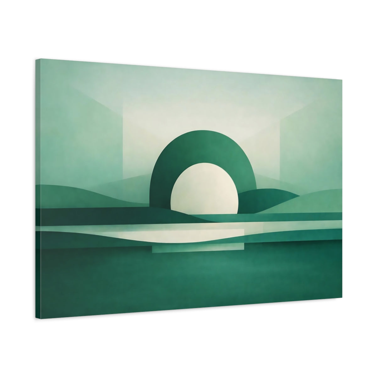 Abstract Emerald Geometric - Canvas Wall Art Print