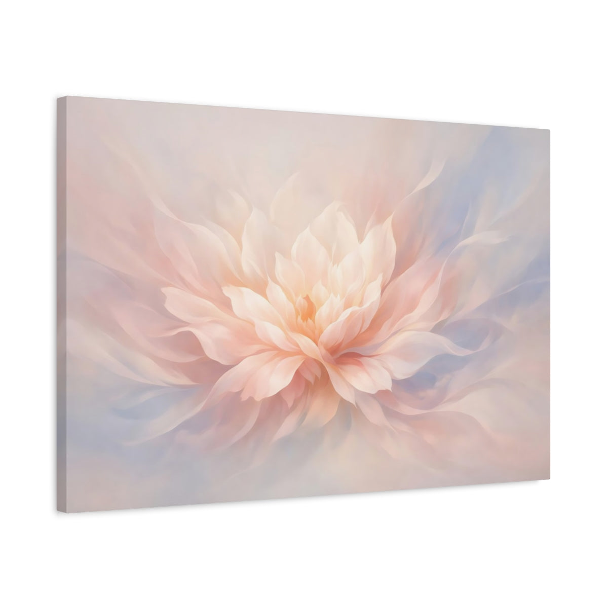Floral Fluid Abstract Lotus Flower - Canvas Wall Art Print