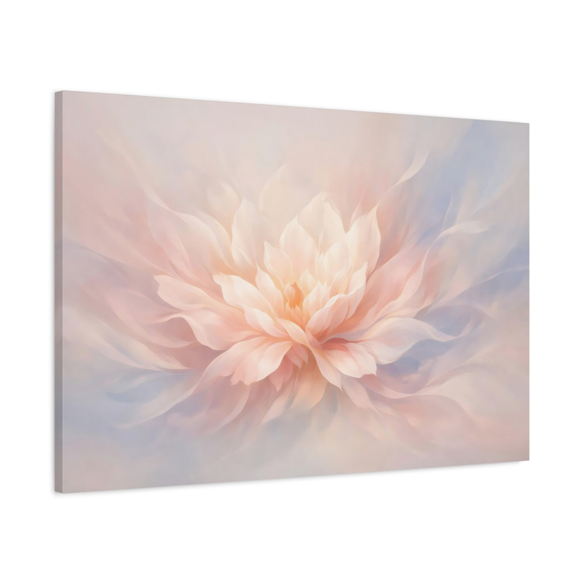 Floral Fluid Abstract Lotus Flower - Canvas Wall Art Print