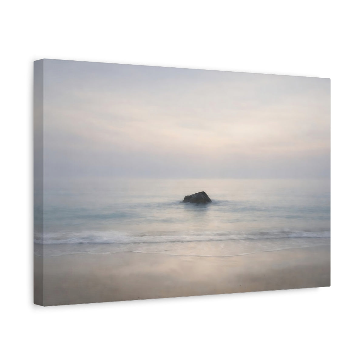 Wabi Sabi Seascape Beach Sea Rock Nature - Canvas Wall Art Print