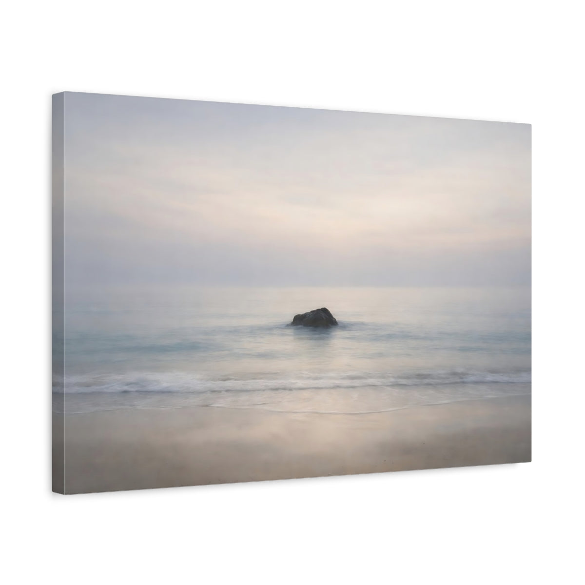 Wabi Sabi Seascape Beach Sea Rock Nature - Canvas Wall Art Print