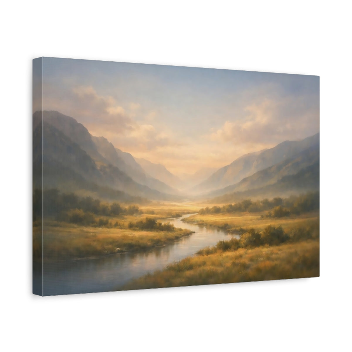 Abstract Sky Valley River Nature - Canvas Wall Art Print