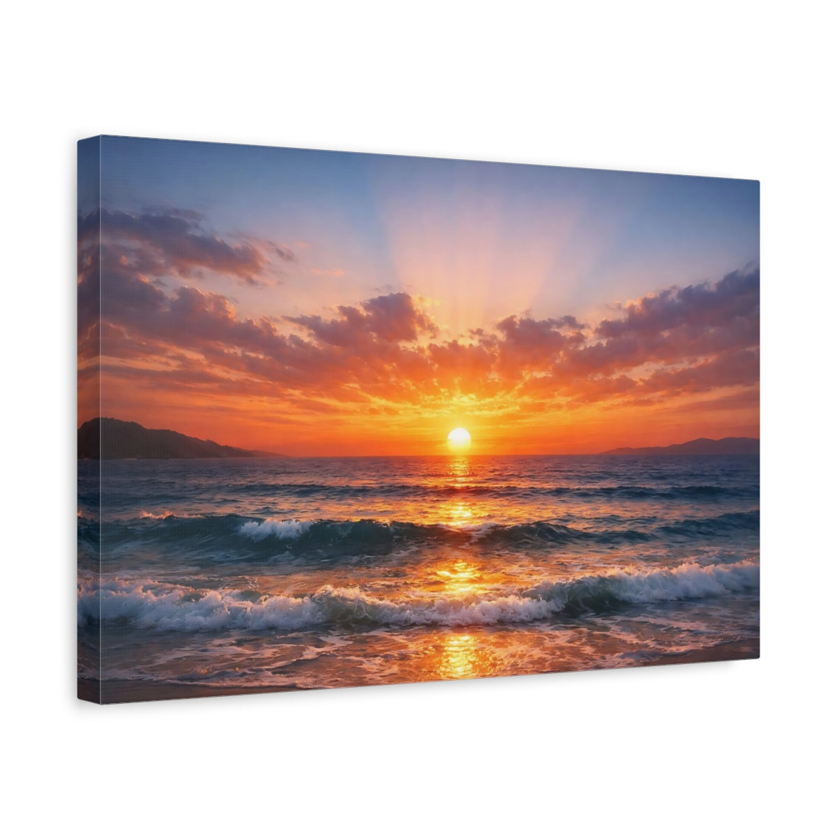 Nature Ocean Sunset - Canvas Wall Art Print