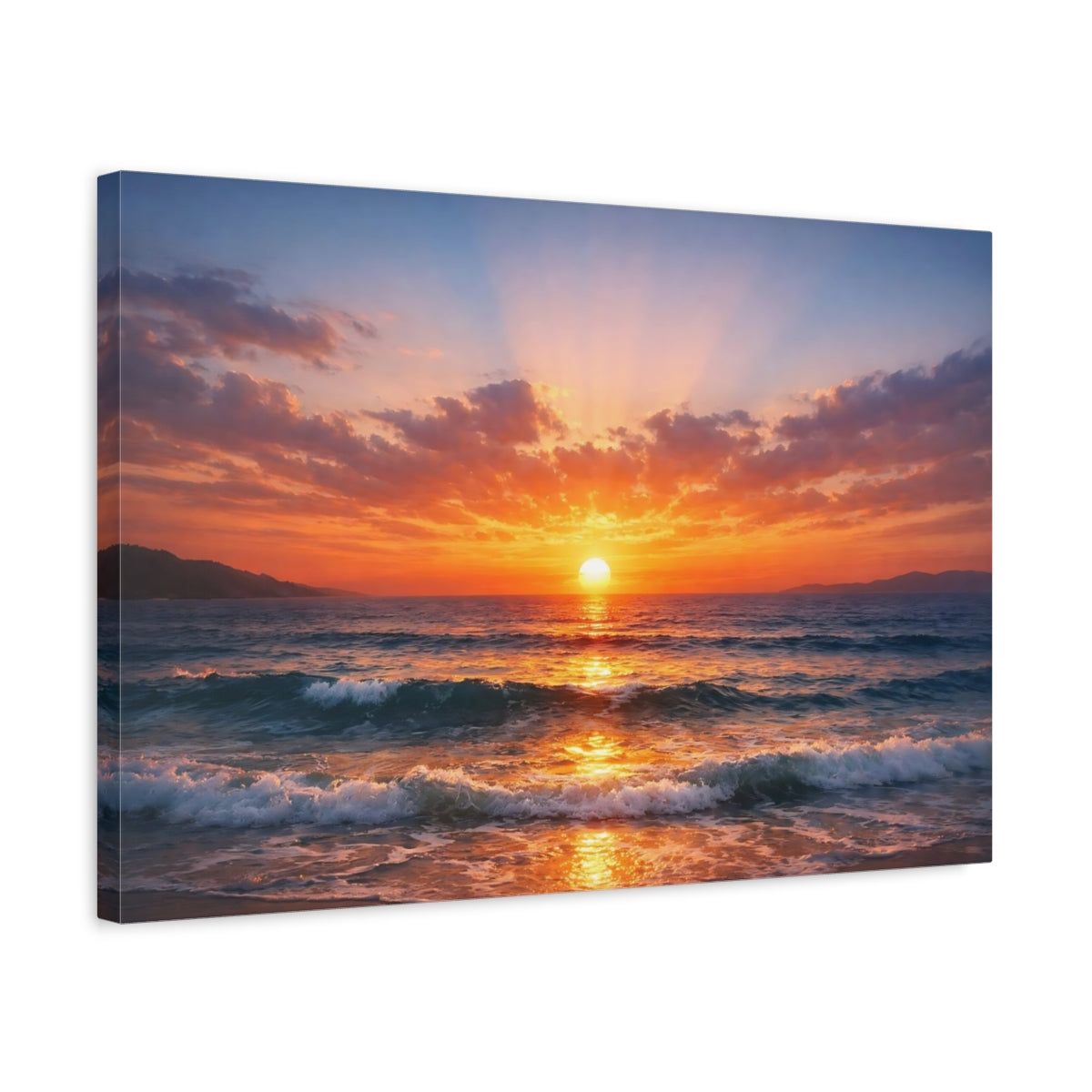 Nature Ocean Sunset - Canvas Wall Art Print