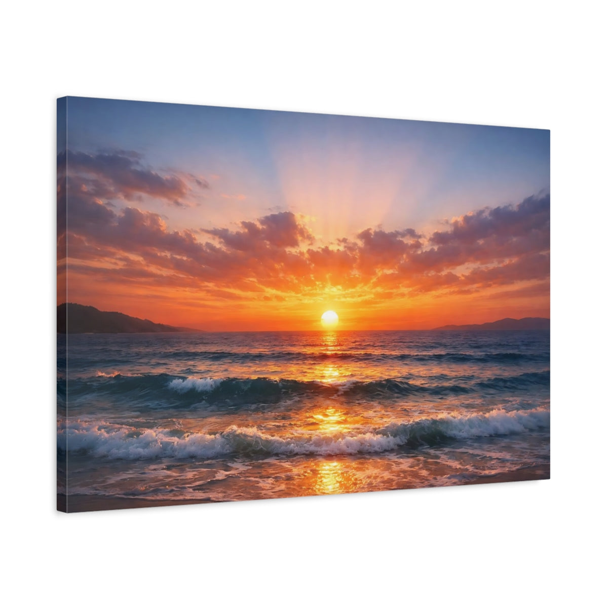 Nature Ocean Sunset - Canvas Wall Art Print