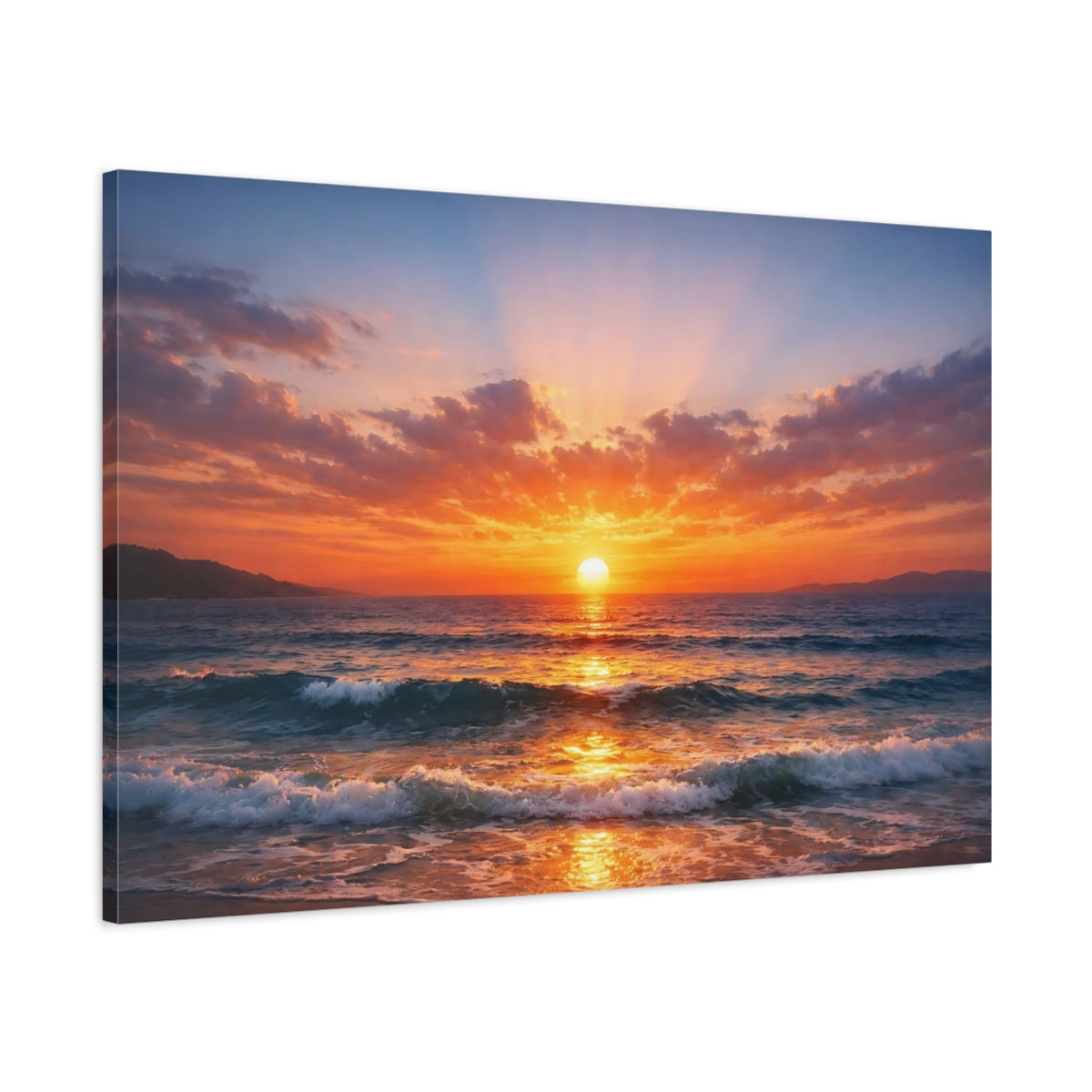 Nature Ocean Sunset - Canvas Wall Art Print
