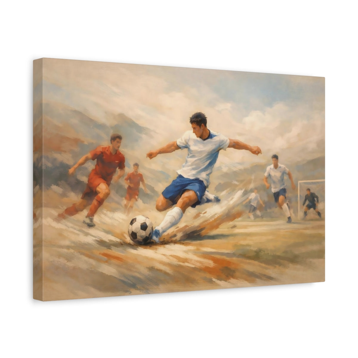 Sports Soccer Player Dynamic - Canvas Wall Art Print