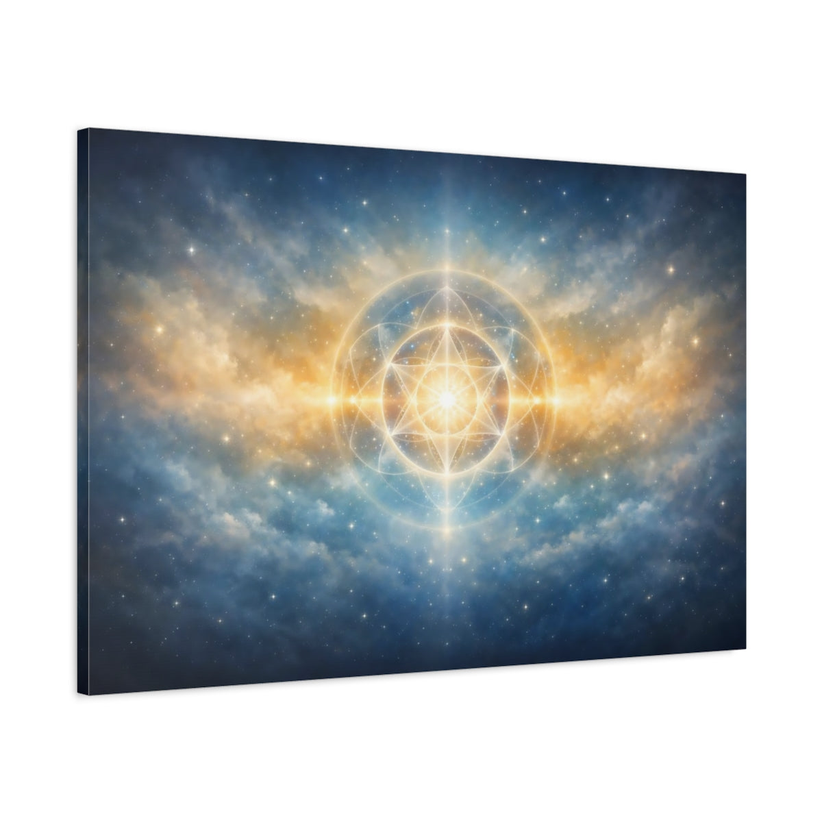 Tonal Gradient Cosmic Pattern Symbol Abstract - Canvas Wall Art Print