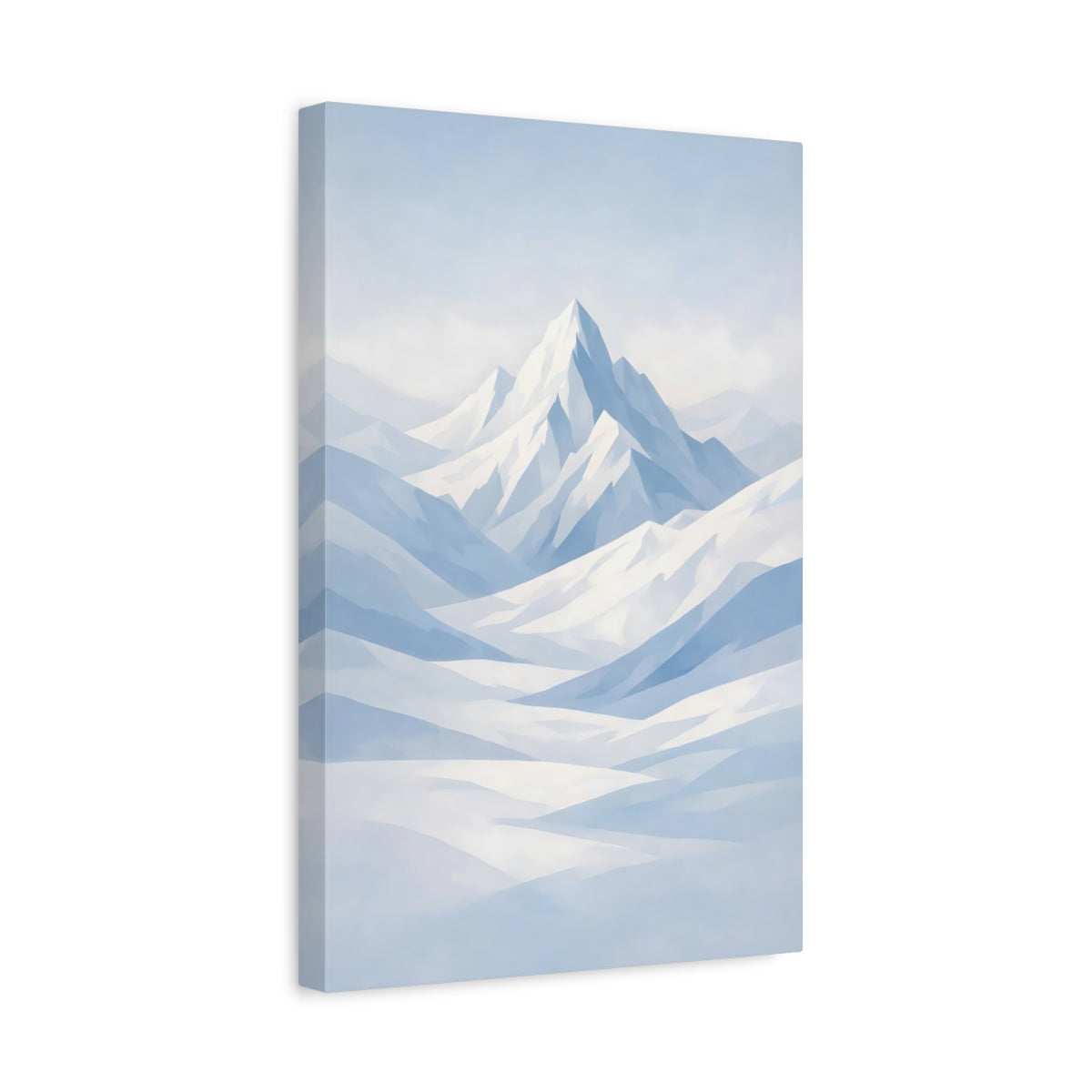 Nature Mountains Blue And White - Canvas Wall Art Print