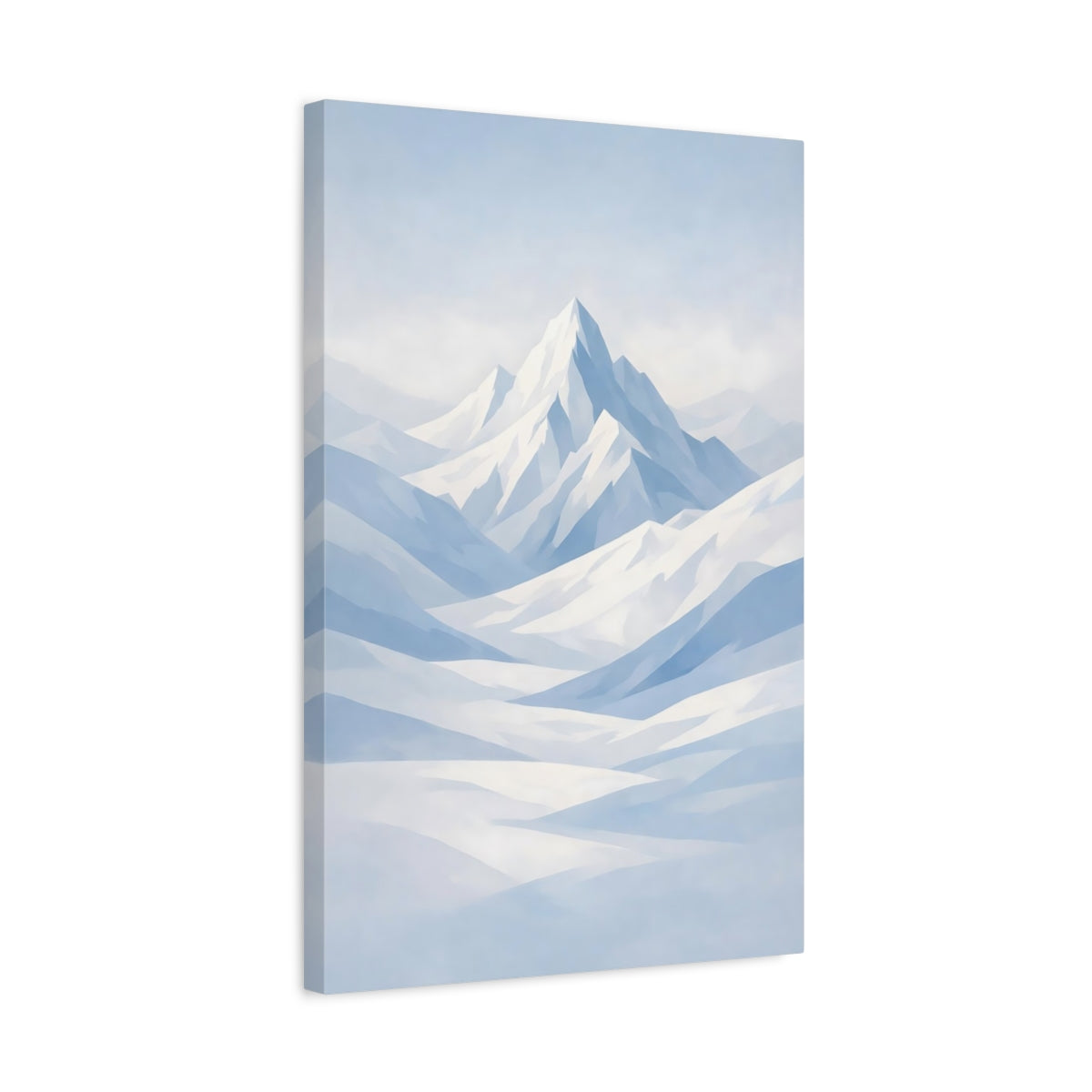Nature Mountains Blue And White - Canvas Wall Art Print