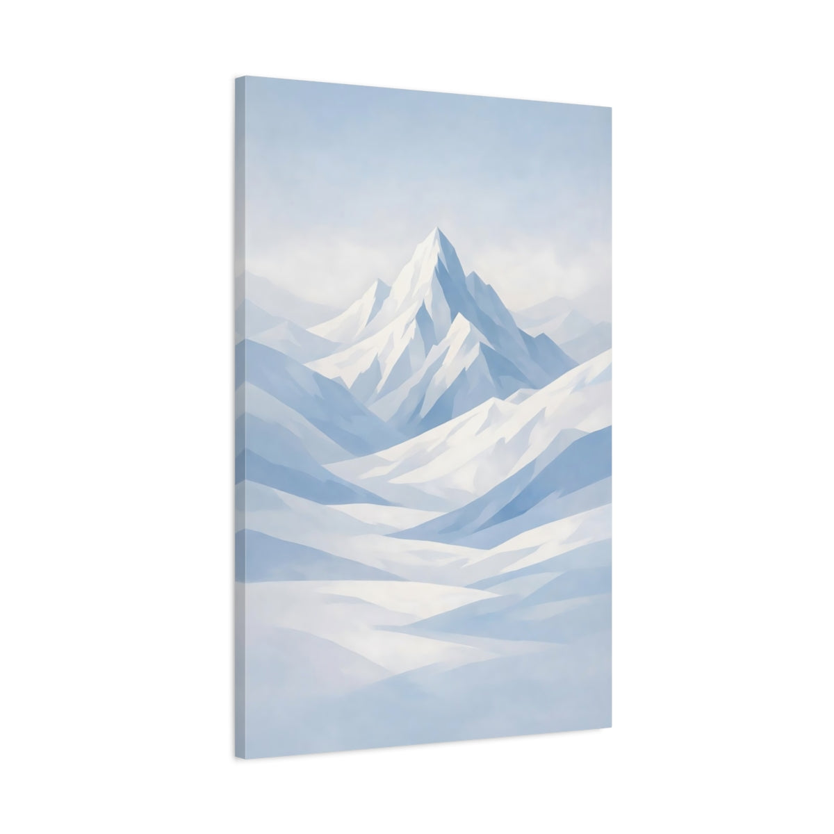 Nature Mountains Blue And White - Canvas Wall Art Print