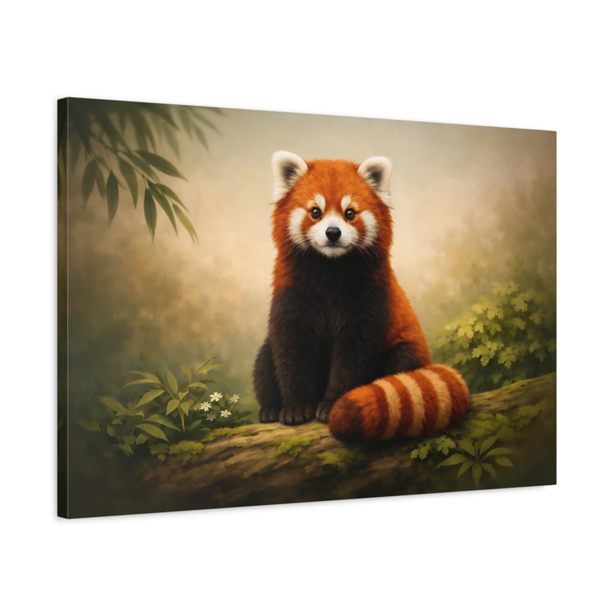Animals Red Panda Brown And Orange - Canvas Wall Art Print