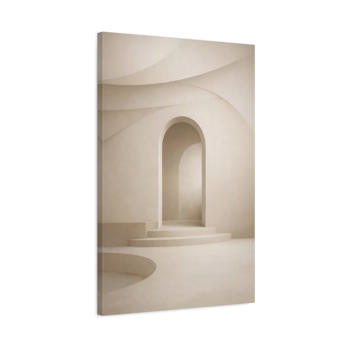 Abstract Archway Beige - Canvas Wall Art Print