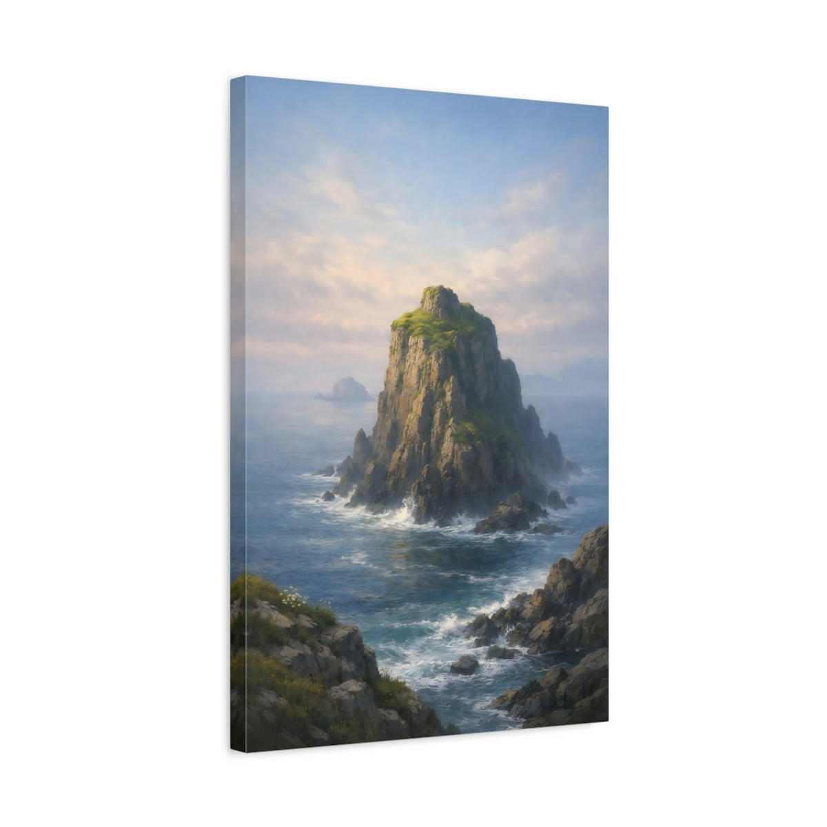 Nature Rocky Island Ocean Rockscape - Canvas Wall Art Print