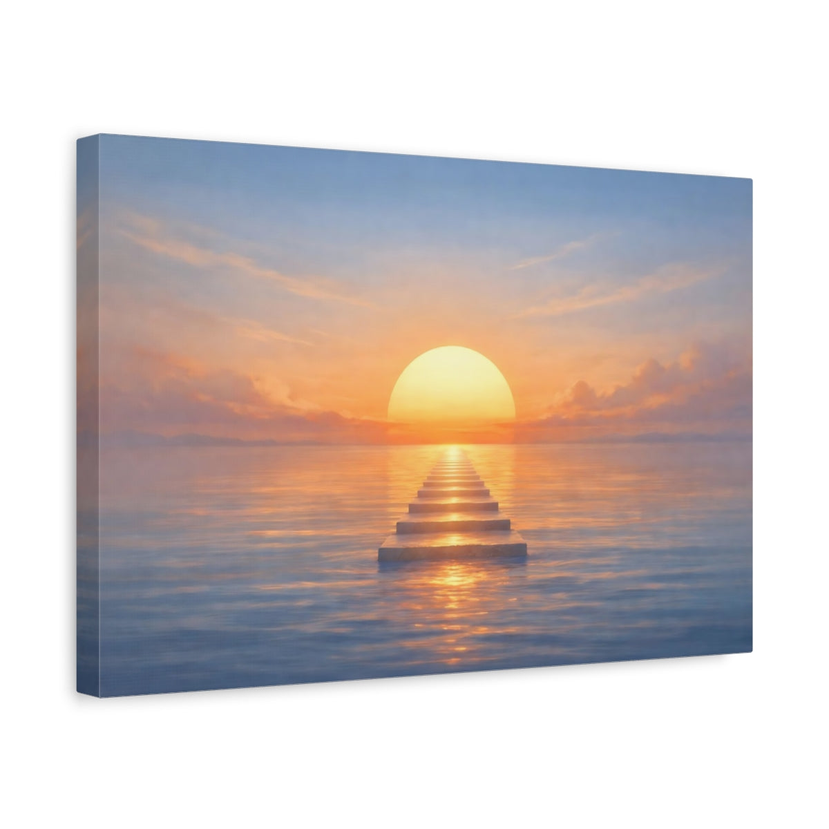 Abstract Ocean Sunset Nature - Canvas Wall Art Print