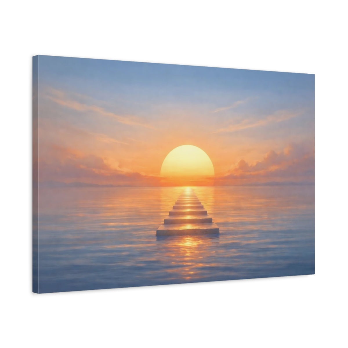 Abstract Ocean Sunset Nature - Canvas Wall Art Print
