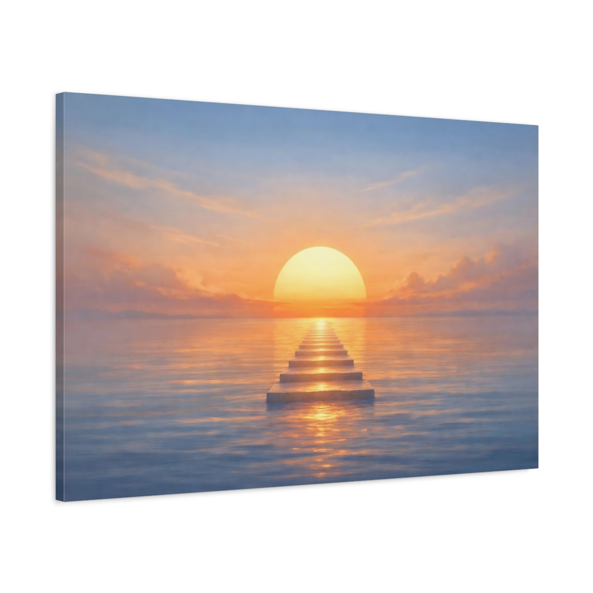Abstract Ocean Sunset Nature - Canvas Wall Art Print
