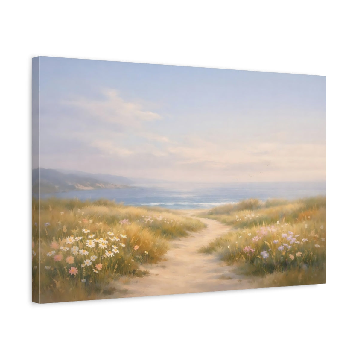 Seaside Meadow Coastal Landscape Nature - Canvas Wall Art Print