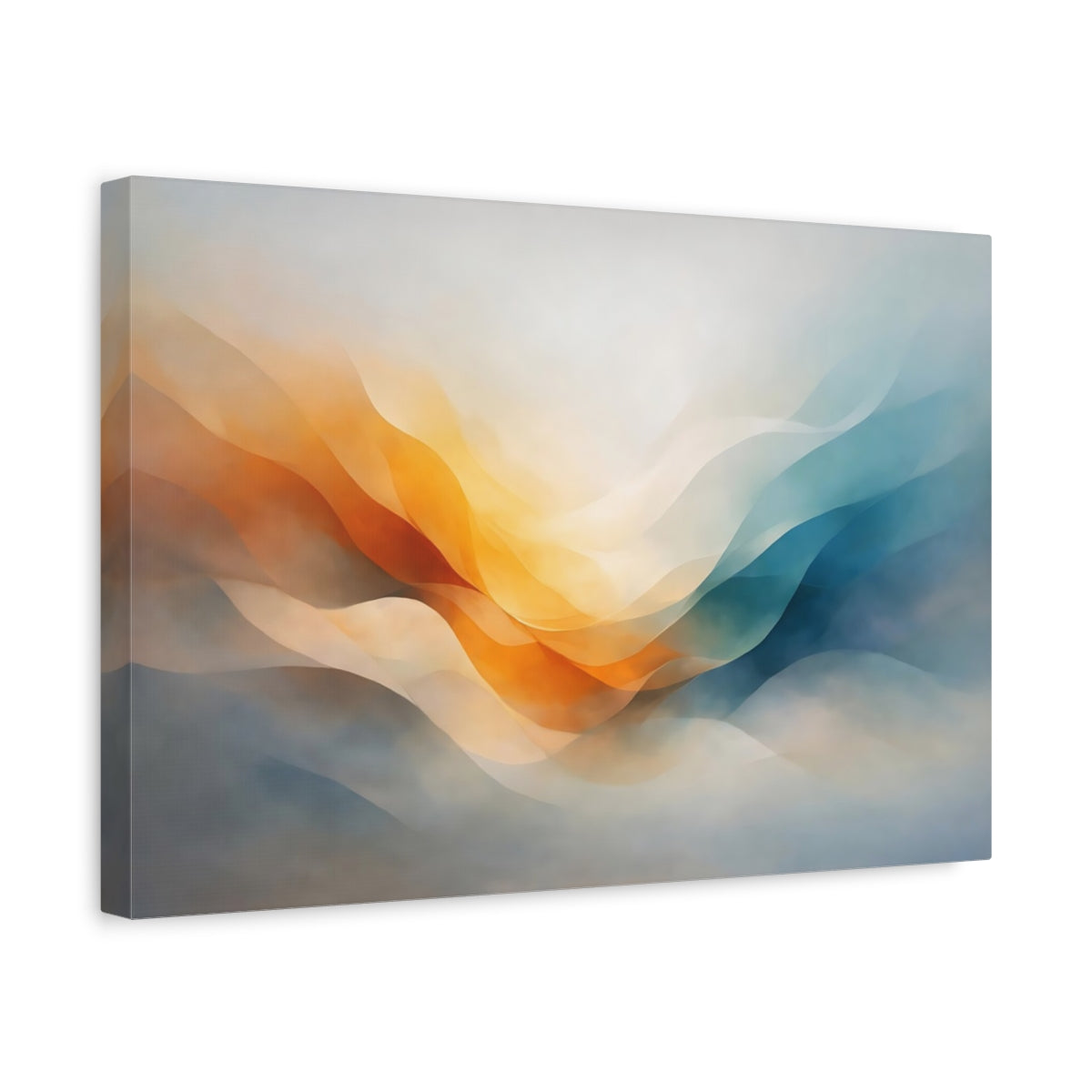 Contemporary Fluid Abstract Waves - Canvas Wall Art Print