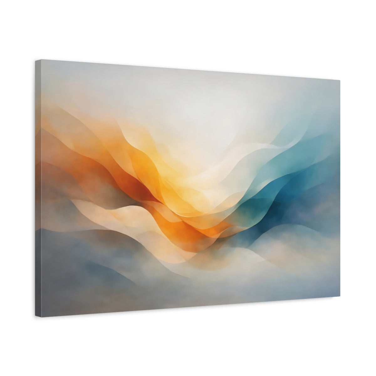 Contemporary Fluid Abstract Waves - Canvas Wall Art Print