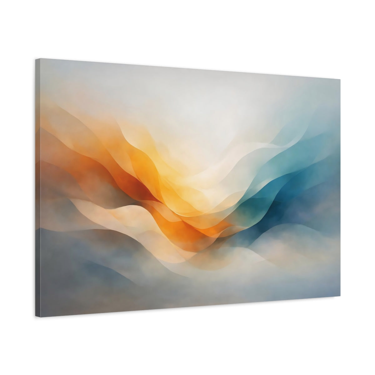 Contemporary Fluid Abstract Waves - Canvas Wall Art Print