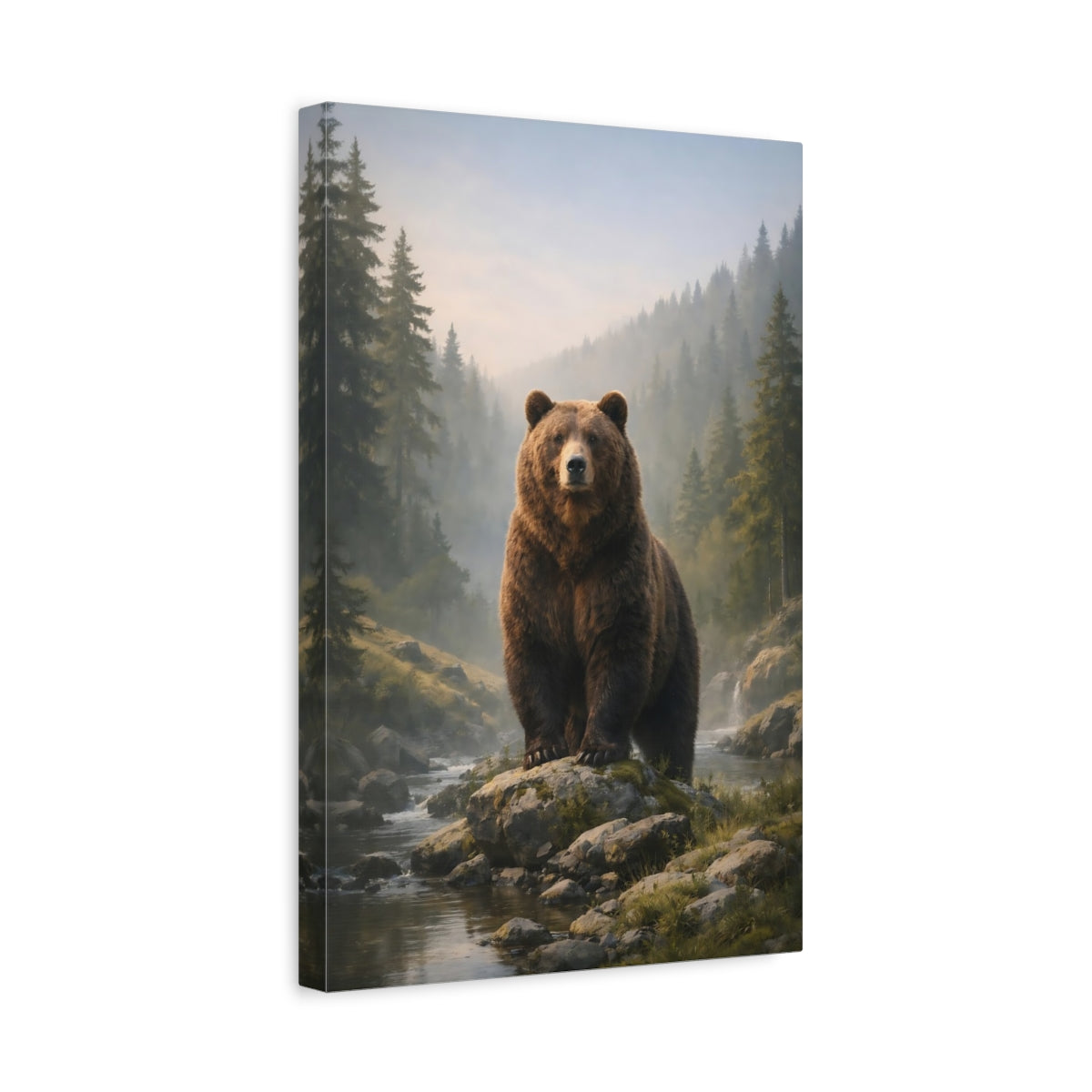 Animals Bear Forest - Canvas Wall Art Print