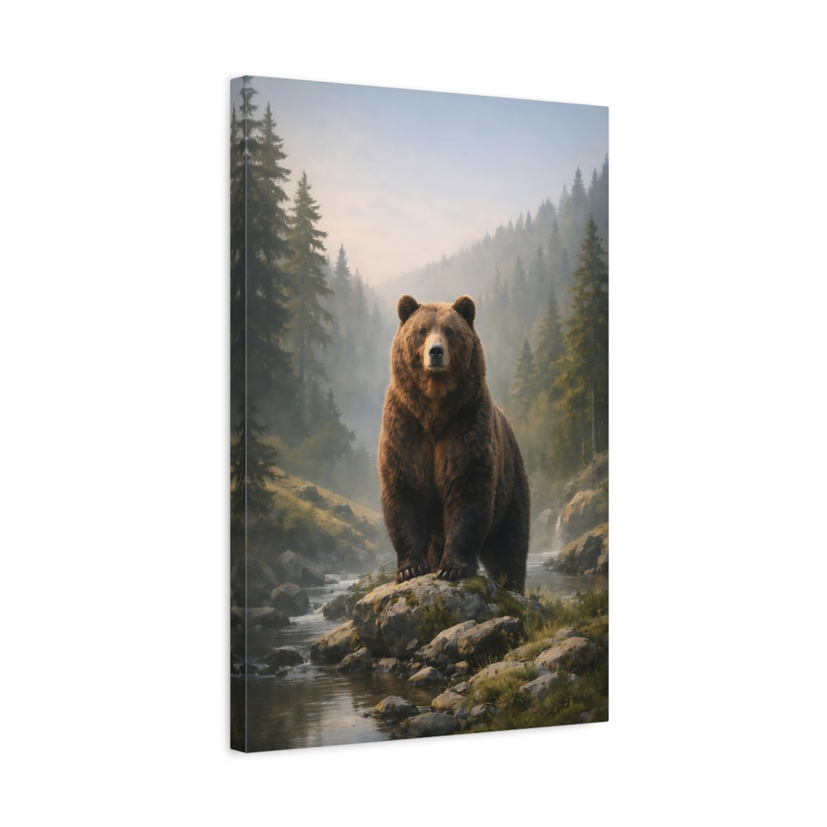 Animals Bear Forest - Canvas Wall Art Print