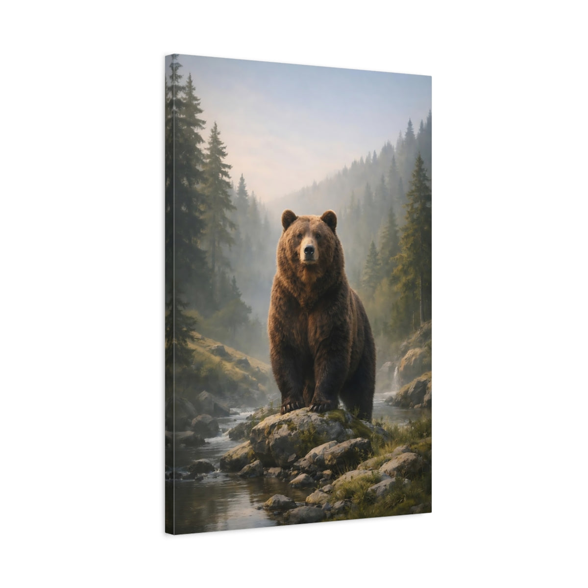 Animals Bear Forest - Canvas Wall Art Print