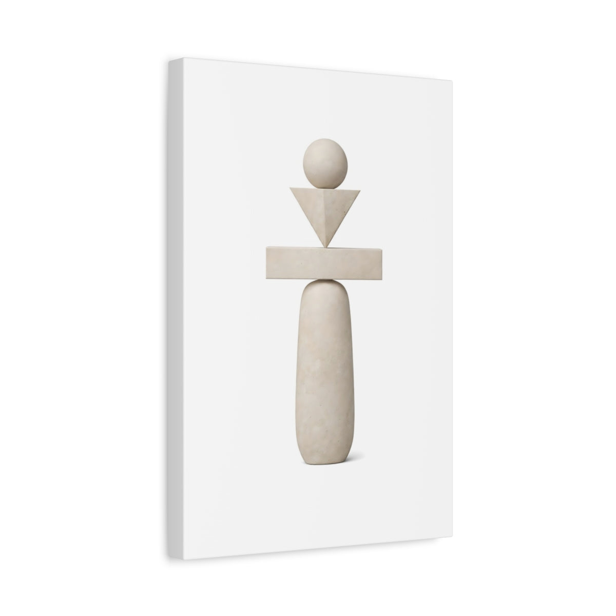 Abstract Geometric Forms Beige - Canvas Wall Art Print