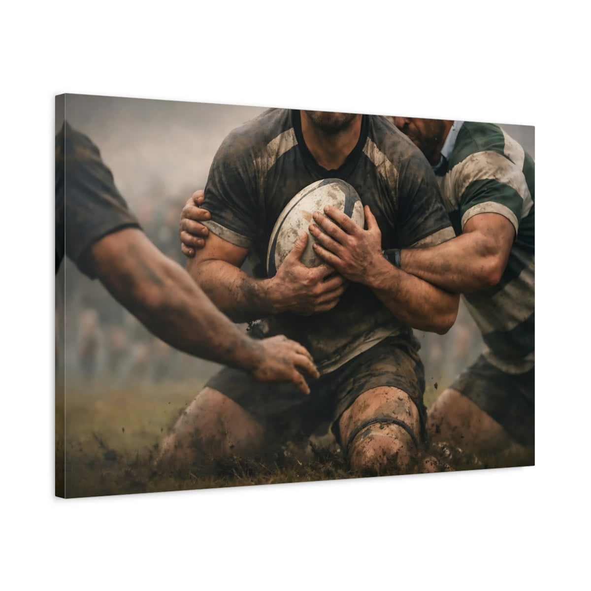 Nature Rugby Player Sports - Canvas Wall Art Print