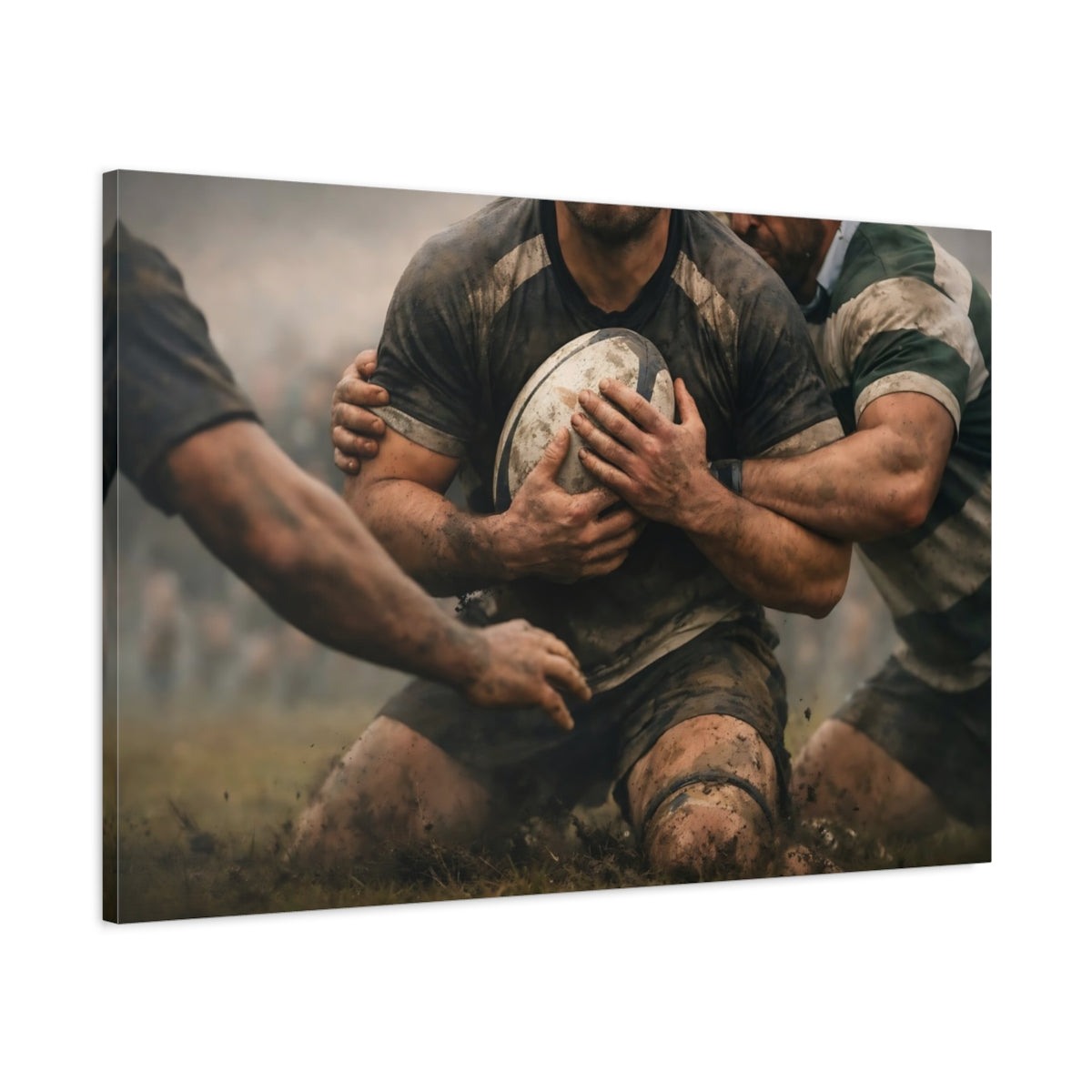 Nature Rugby Player Sports - Canvas Wall Art Print