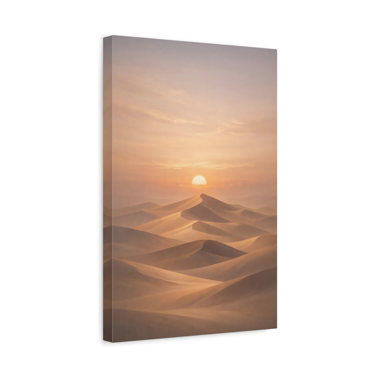 Nature Sand Dunes Orange Desert Sunset - Canvas Wall Art Print