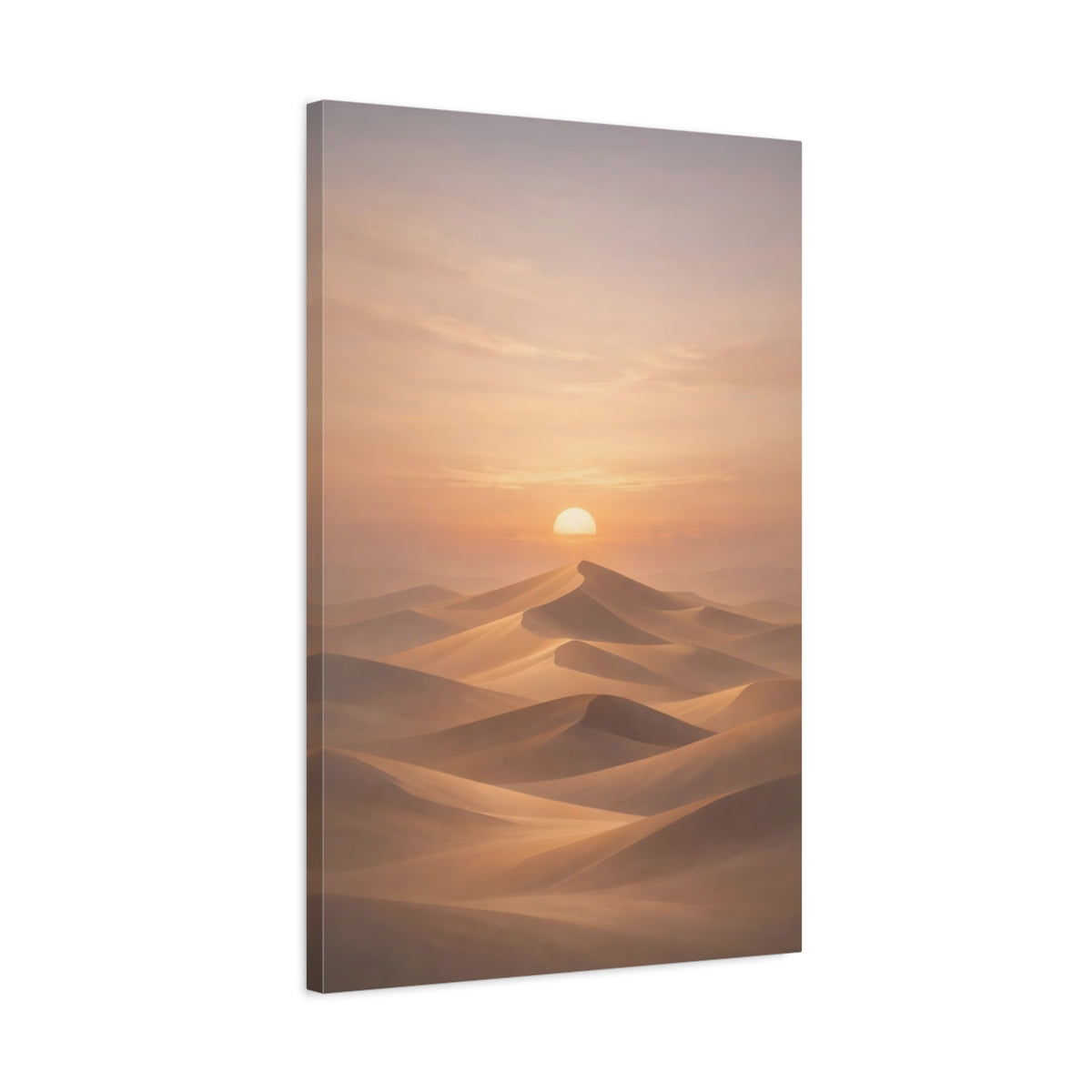 Nature Sand Dunes Orange Desert Sunset - Canvas Wall Art Print