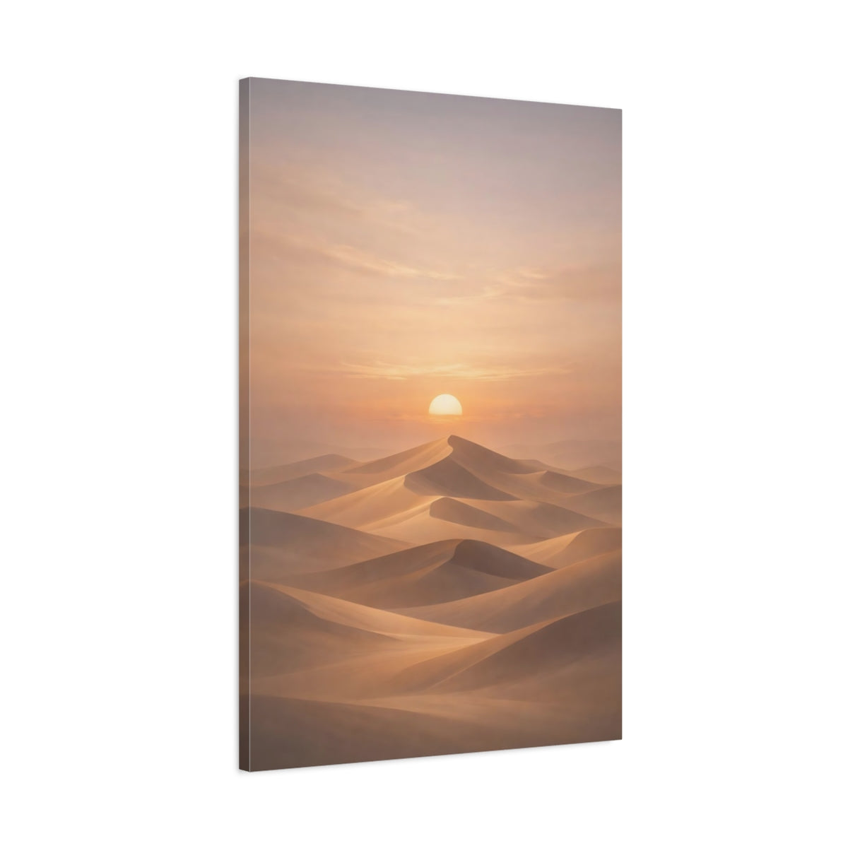 Nature Sand Dunes Orange Desert Sunset - Canvas Wall Art Print