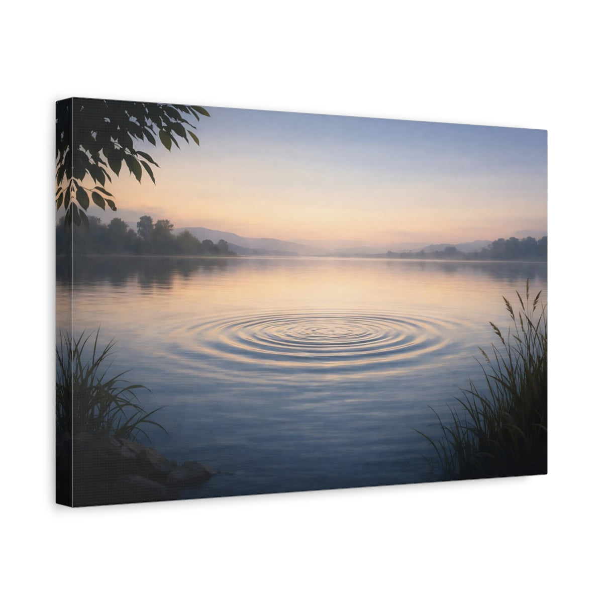 Refined Texture Water Ripple Lake Ripples Nature - Canvas Wall Art Print