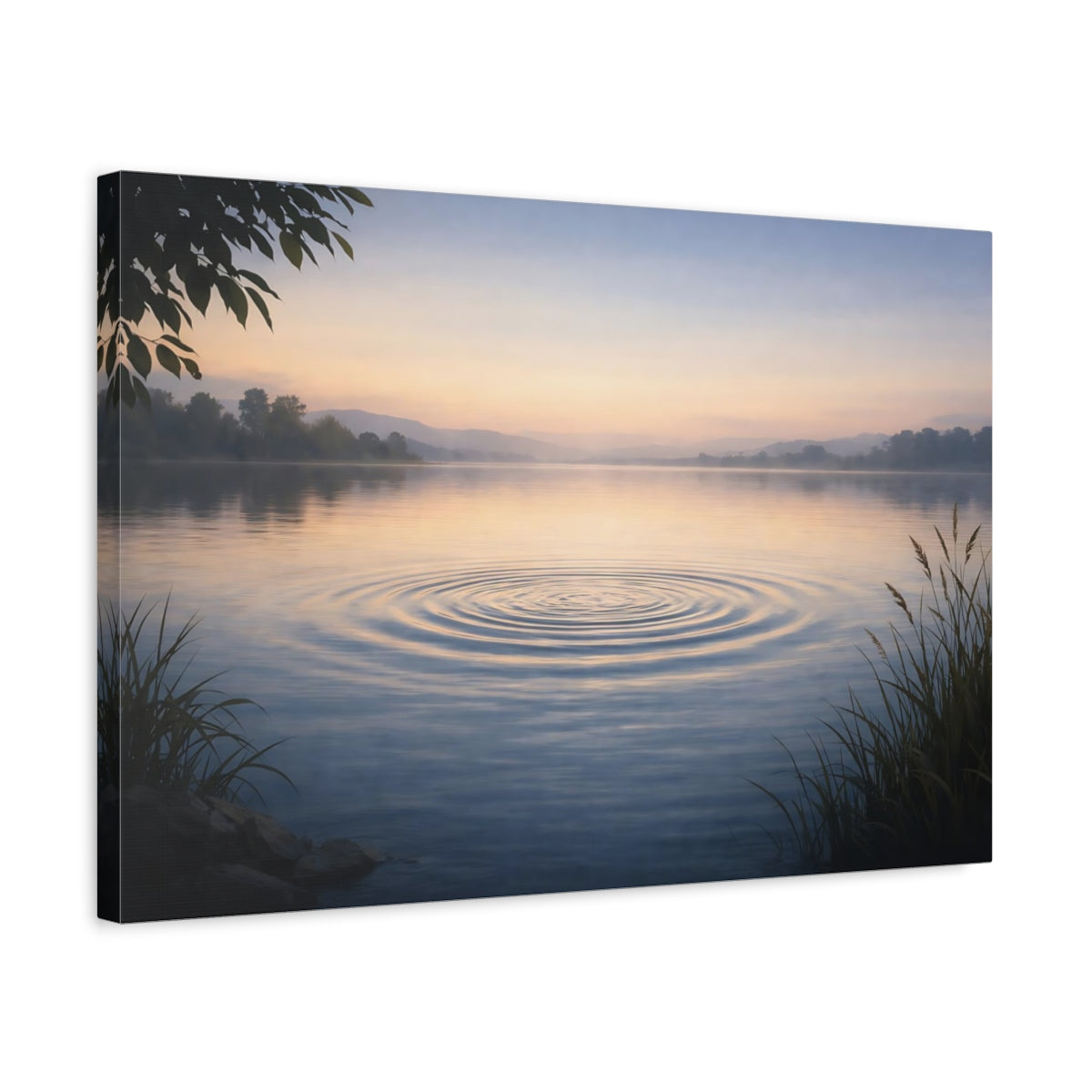 Refined Texture Water Ripple Lake Ripples Nature - Canvas Wall Art Print