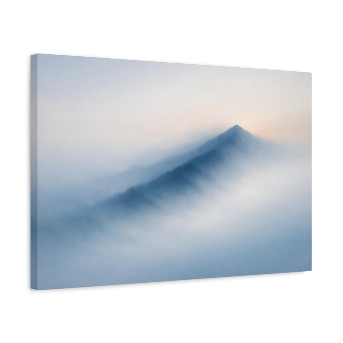 Mist Depth Minimal Abstract Mountain Nature - Canvas Wall Art Print